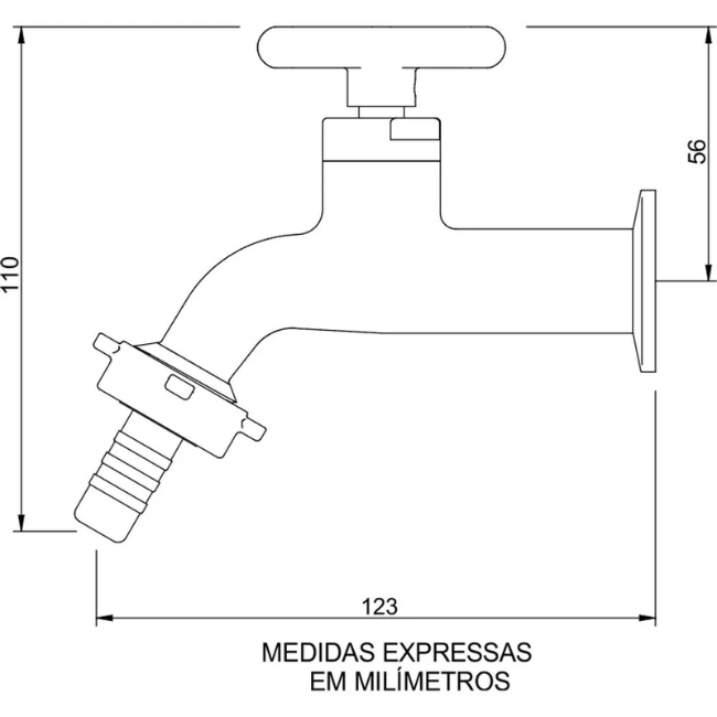 Griferia Para Jardin De Pared Japi Platina 1153Q37